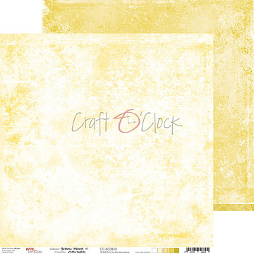 Бумага 30х30 см "Yellow mood 01" (CraftO'clock)