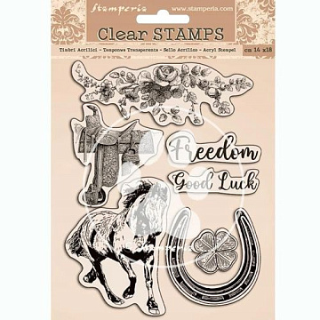 Штамп "Romantic Horses", 6,5х9,5 см (Stamperia)