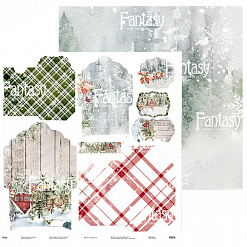 Набор бумаги 30х30 см "Уютная зима", 9 листов (Fantasy)