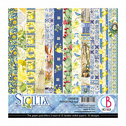 Набор бумаги 15х15 см "Sicilia", 24 листа (Ciao bella)