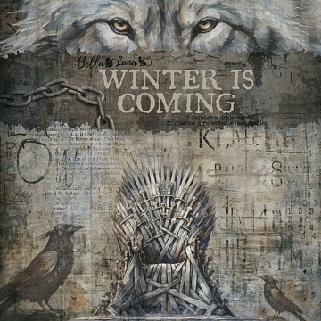 Набор бумаги 30х30 см "Winter is coming", 12 листов (BellaLuna)