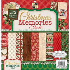 Набор бумаги 30х30 см Christmas Memories , 24 листа (DCWV, 1/2 набора)