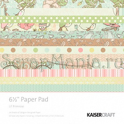 Набор бумаги 16,5х16,5 см "Lil Primrose. Первоцветы", 34 листа (Kaiser)