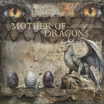 Набор бумаги 30х30 см "Mother of dragons", 12 листов (BellaLuna)