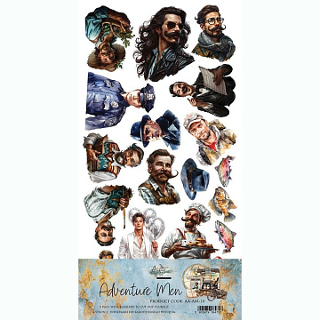 Набор бумаги 15х30 см "Adventure Men. Для вырезания", 6 листов (Alchemy of Art)