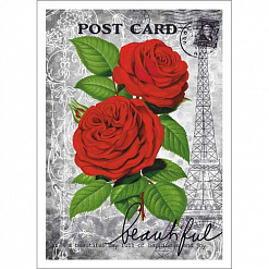 Тканевая карточка "Романтика. Цветы из Парижа" (ScrapMania)