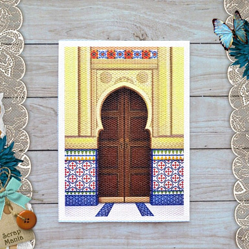 Тканевая карточка "Сердце востока. Коричневая дверь" (ScrapMania)