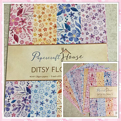 Набор бумаги A4 см "Ditsy florals", 40 листов (Papercraft)