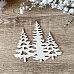Чипборд "Три елочки вместе 1", 6,4х7,4 см (LeoMammy)