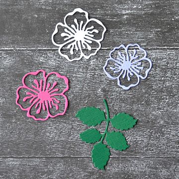 Набор вырубок "Цветы", цвет фиолетовый и розовый (ScrapMania)
