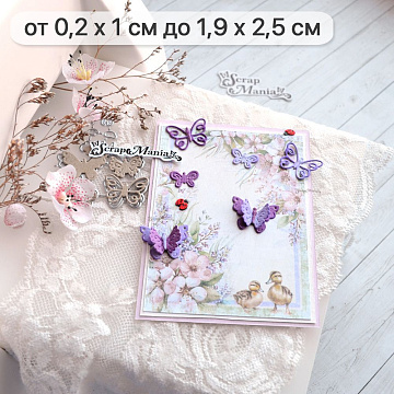 Нож "Палисадник. Бабочки кудрявые", 1,9х2,5 см (ScrapMania)
