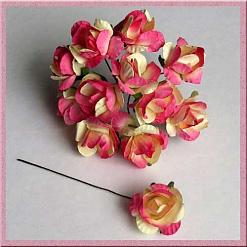 Букетик бумажных цветов "Лотос", цвет кремово-розовый, 12 шт (Impresse)