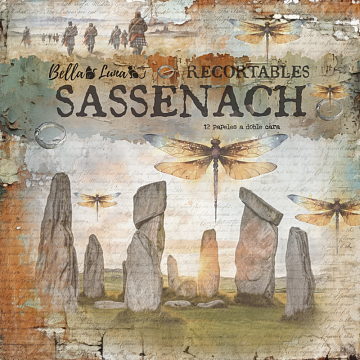 Набор бумаги 20х20 см "Sassenach recortables", 12 листов (BellaLuna)