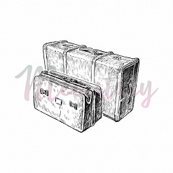 Штамп "Два чемодана", 4х4,6 см (Memstory)
