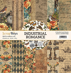 Набор бумаги 30х30 см "Industrial romance", 12 листов (ScrapBoys)