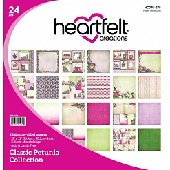 Набор бумаги 30х30 см "Classic petunia", 24 листа (Heartfelt Creations)