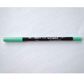 Маркер акварельный двусторонний "Le plume 2", толщина 0,3 мм, цвет бледно-зеленый (Marvy Uchida)