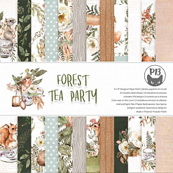 Набор бумаги 15х15 см "Forest tea party", 24 листа  (Piatek13)