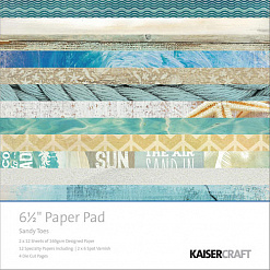 Набор бумаги 16,5х16,5 см "Sandy toes", 40 листов (Kaiser)