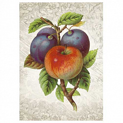Тканевая карточка мини "Фруктовый сад. Сливово-яблочное чудо" (ScrapMania)