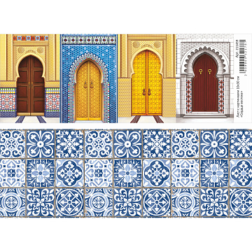 Лист с картинками 10х30 см "Сердце востока" (ScrapMania)