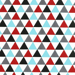 Отрез ткани 50х55 см "Геометрия, цветные треугольники 2" (Peppy)