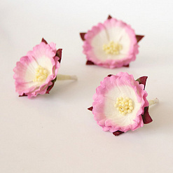 Цветок китайского пиона "Розовый с белым", 1 шт (Craft)