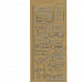 Контурные наклейки "Деревня на северном полюсе", лист 10x24,5 см, цвет золотой (JEJE)