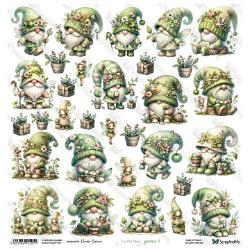 Бумага 30х30 "White Roses. Gnomes 2" (ScrapAndMe)