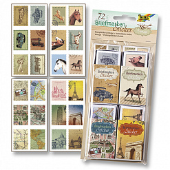 Набор наклеек "Почтовые марки. Винтаж", 72 шт (Folia)
