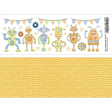 Лист с картинками 10х30 см "Роботы. Персонажи 3" (ScrapMania)