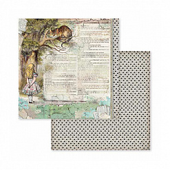 Набор бумаги 15х15 см "Alice in Wonderland", 10 листов (Stamperia)