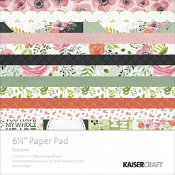 Набор бумаги 16,5х16,5 см "True love", 40 листов (Kaiser)