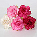 Букет больших кудрявых роз "Розовый микс", 5 шт (Craft)