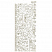 Контурные наклейки "Новогодние елки с точками", лист 10x24,5 см, цвет прозрачный/золото