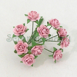 Микробутоны роз открытые, 10 шт, винтажные розовые 