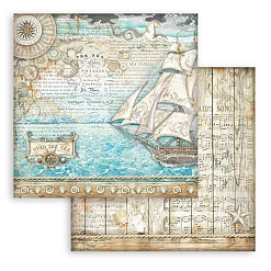 Набор бумаги 20х20 см "Song of the sea", 10 листов (Stamperia)