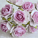 Букет кудрявых роз "Белые со светло-сиреневой серединкой", 10 шт (Craft)