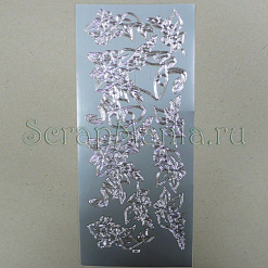 Контурные наклейки "Рождественские колокола", цвет серебро (Reddy)