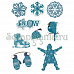 Набор текстильных наклеек "Снежное приключение"