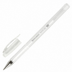 Ручка гелевая "White Pastel", цвет белый (Brauberg)