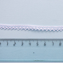 Кружево вязаное, цвет белый, ширина 0,8 см, длина 90 см (Hobby and You)