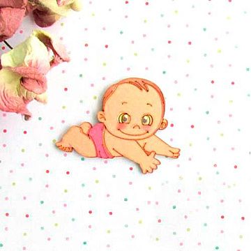 Украшение из чипборда "Малыш цветной" (АртМаркет)