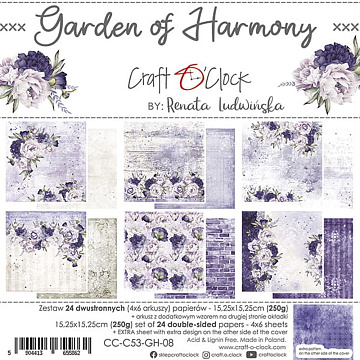 Набор бумаги 15х15 см "Garden of harmony", 24 листа (CraftO'clock)