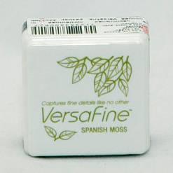 Подушечка чернильная пигментная на масляной основе Versafine, размер 33х33мм, цвет испанский мох
