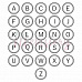 Штамп "Alphabet. Алфавит", 1,5х1,5 см (Memstory)