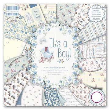 Набор бумаги 20х20 см "It's a boy!", 48 листов (First Edition)