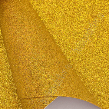 Лист фоамирана А4 с глиттером "Золотой желтый", на клеевой основе, 2 мм