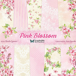 Набор бумаги 15х15 см "Pink Blossom", 20 листов (ScrapAndMe)