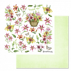 Набор бумаги 20х20 см для вырезания и вдохновения "Яркие цветы", 6 листов (ScrapMania)